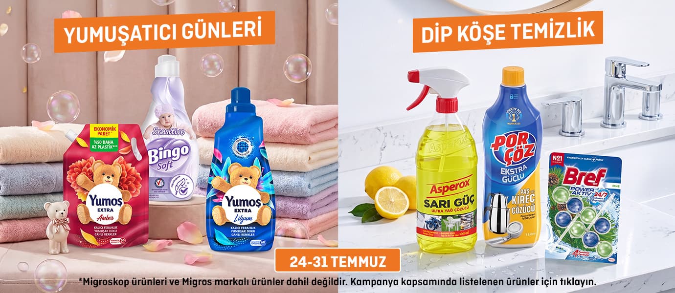 YUMUŞATICI VE DİP KÖŞE TEMİZLİK ÜRÜNLERİ