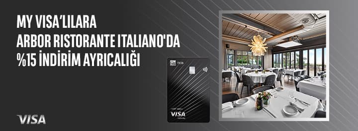 Arbor Ristorante Italiano'da %15 İndirim Ayrıcalığı | Türk Ekonomi Bankası