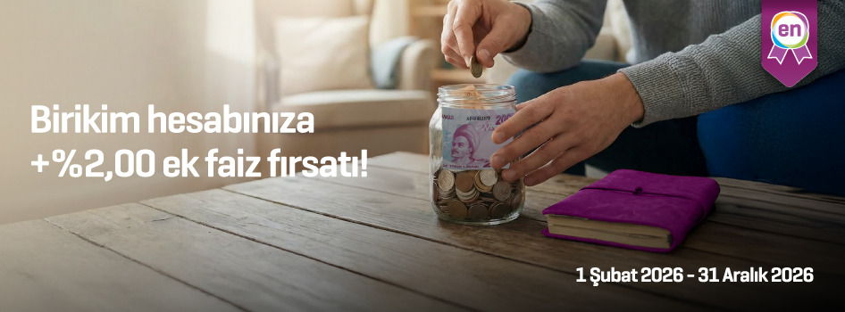 Birikim hesabınıza +%2,00 ek faiz oranı