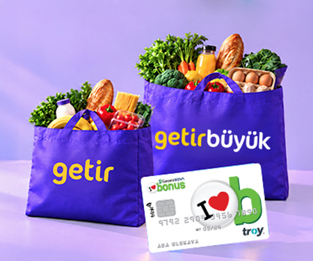 Garanti BBVA TROY ile Getir'de 150 TL, GetirBüyük'te 1.000 TL'ye varan indirim