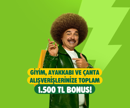 Giyim, ayakkabı ve çanta alışverişlerinize toplam 1.500 TL bonus