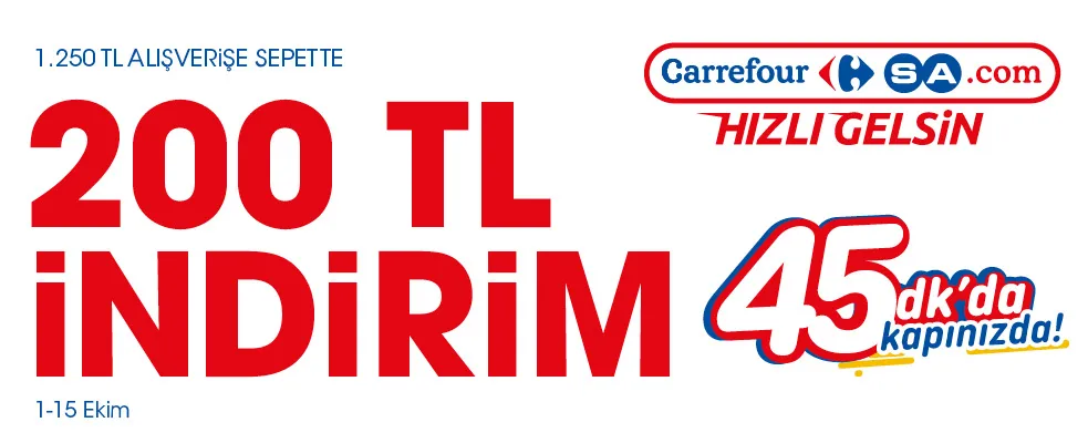 Hızlı Gelsin İlk Siparişe Özel 200 TL Cebinizde Kalsın
