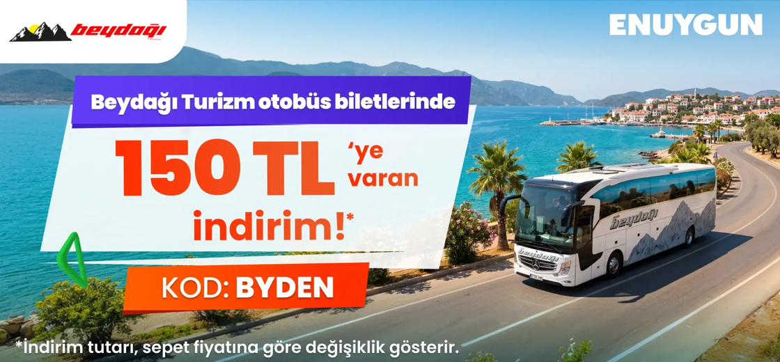 Beydağı Turizm otobüs biletlerinde 150 TL'ye varan indirim! | ENUYGUN