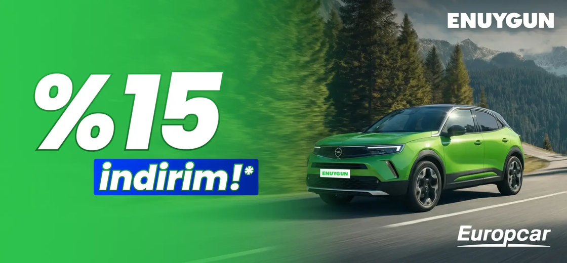 Europcar araçlarında net %15 indirim! | ENUYGUN