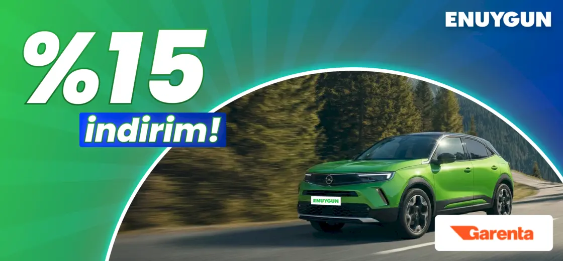 Garenta araçlarında %15 indirim! | ENUYGUN