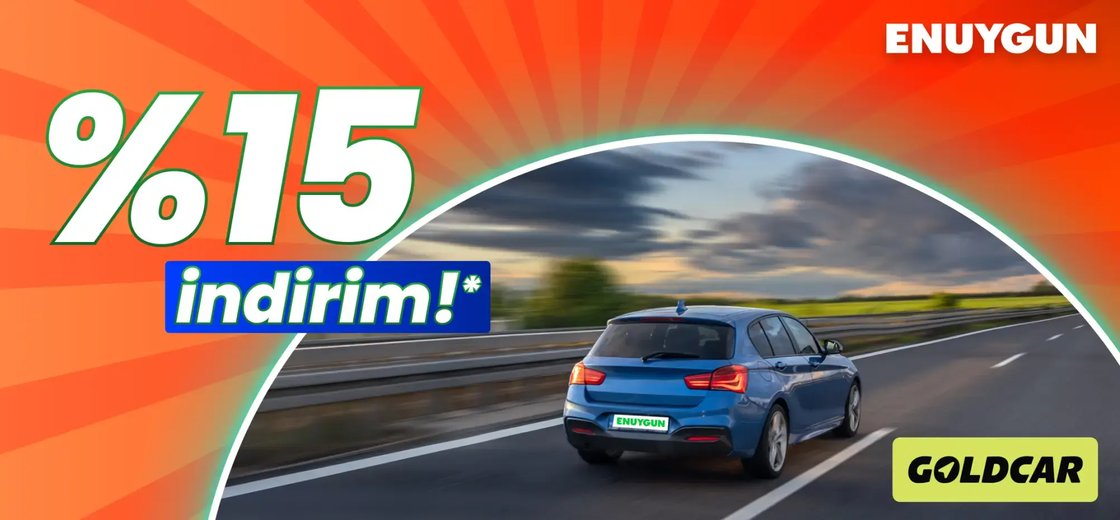 Goldcar araçlarında net %15 indirim! | ENUYGUN