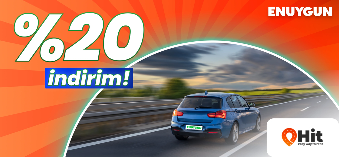 Hit Rent A Car araçlarında %20 indirim! | ENUYGUN