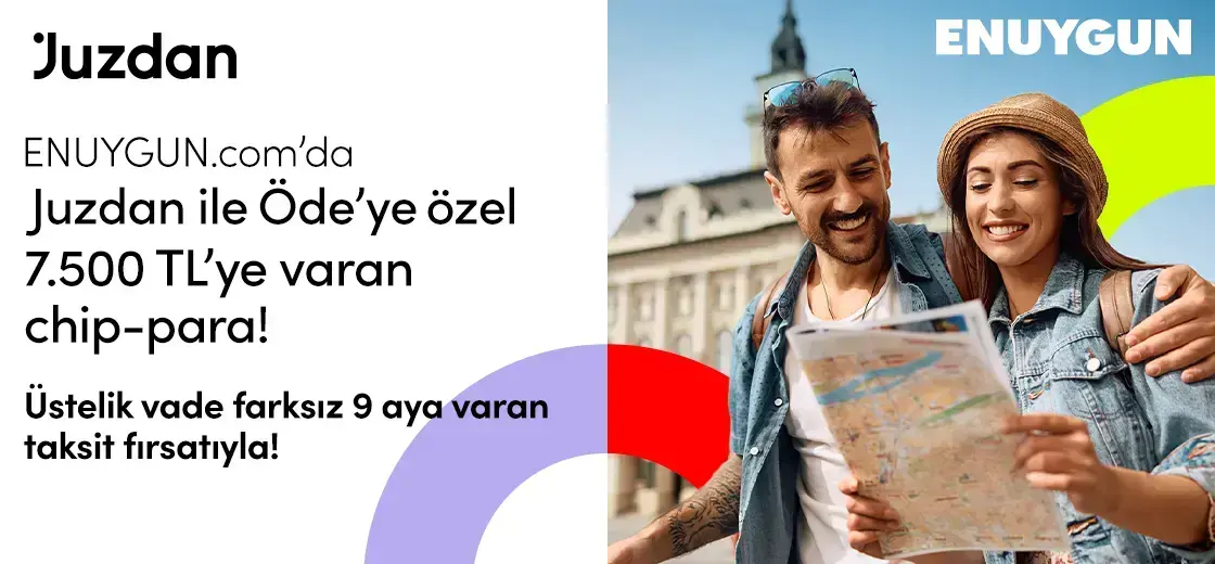 Juzdan ile öde'ye özel  7.500 TL'ye varan chip-para ENUYGUN.com’da! | ENUYGUN