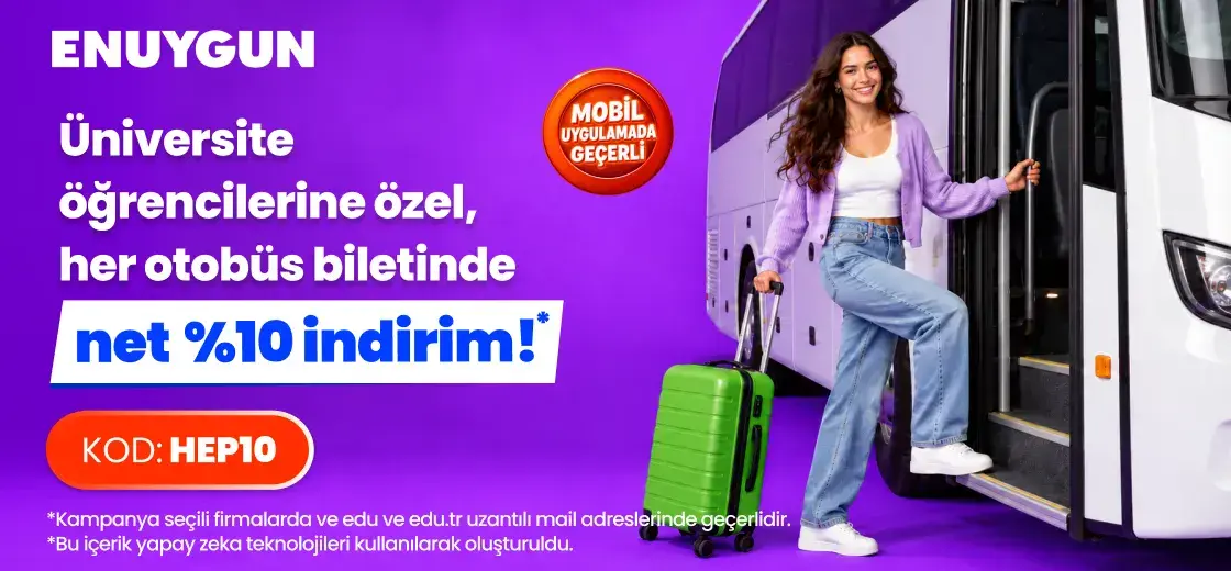 Öğrencilere özel her otobüs biletinde net %10 indirim! | ENUYGUN