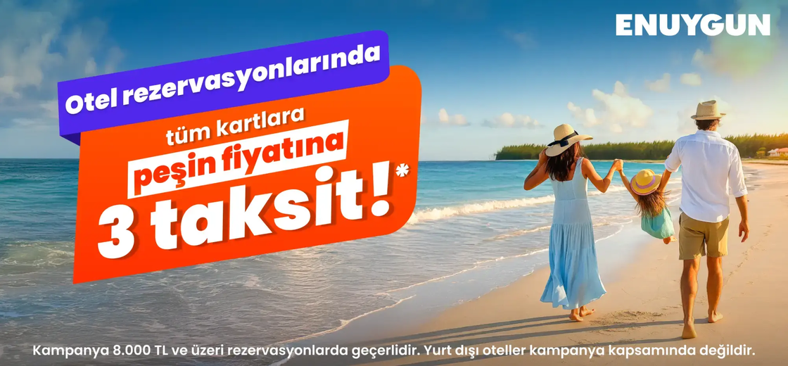Otel rezervasyonlarında tüm kartlara peşin fiyatına 3 taksit! | ENUYGUN