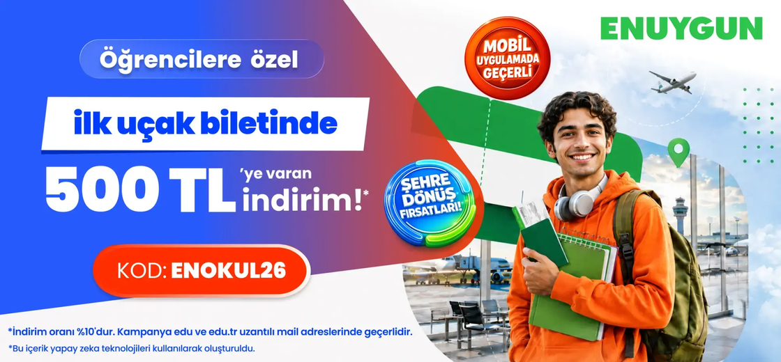 Uçak biletlerinde öğrencilere özel indirim! | ENUYGUN