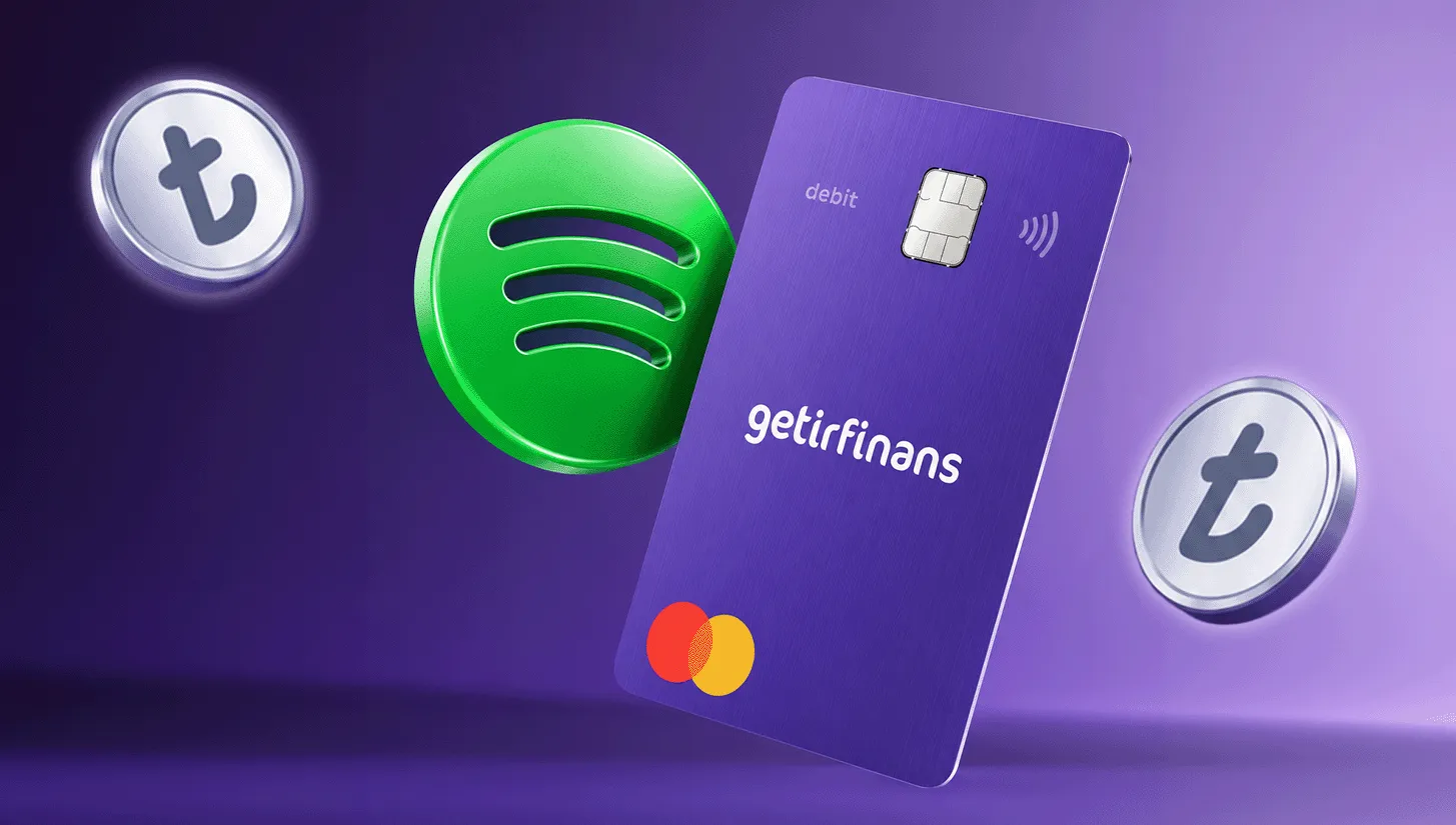 hesap kartınla spotify harcamana anında %20 nakit iade