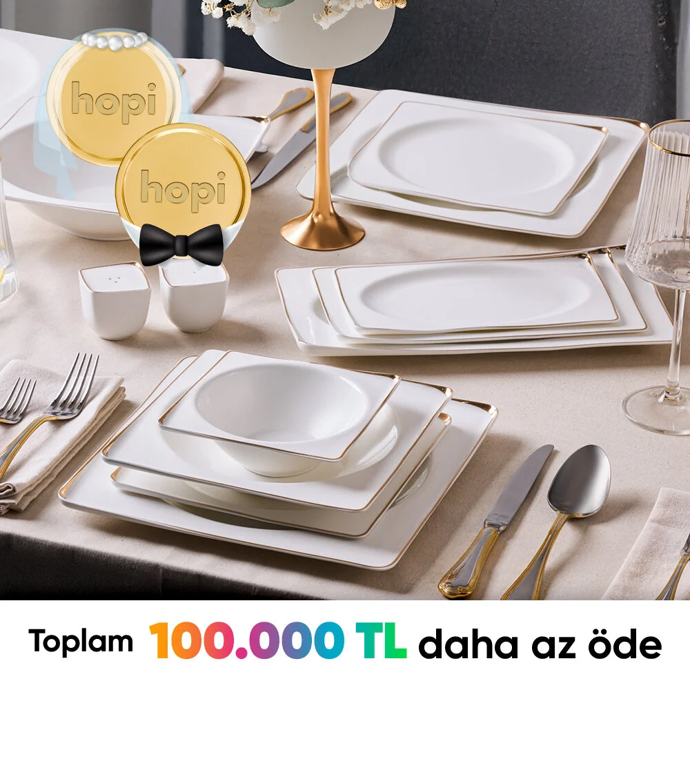 Gallery Crystal mağazalarında 125 Hediye Paracık'ını 50.000 TL ve üzeri düğün alışverişinde harca, 5.000 TL daha az öde. Sağ üst köşedeki paylaş ikonuna tıkla, düğün hazırlığı yapan yakınlarına WhatsApp’tan gönder, sen de mutluluklarına destek ol. :)