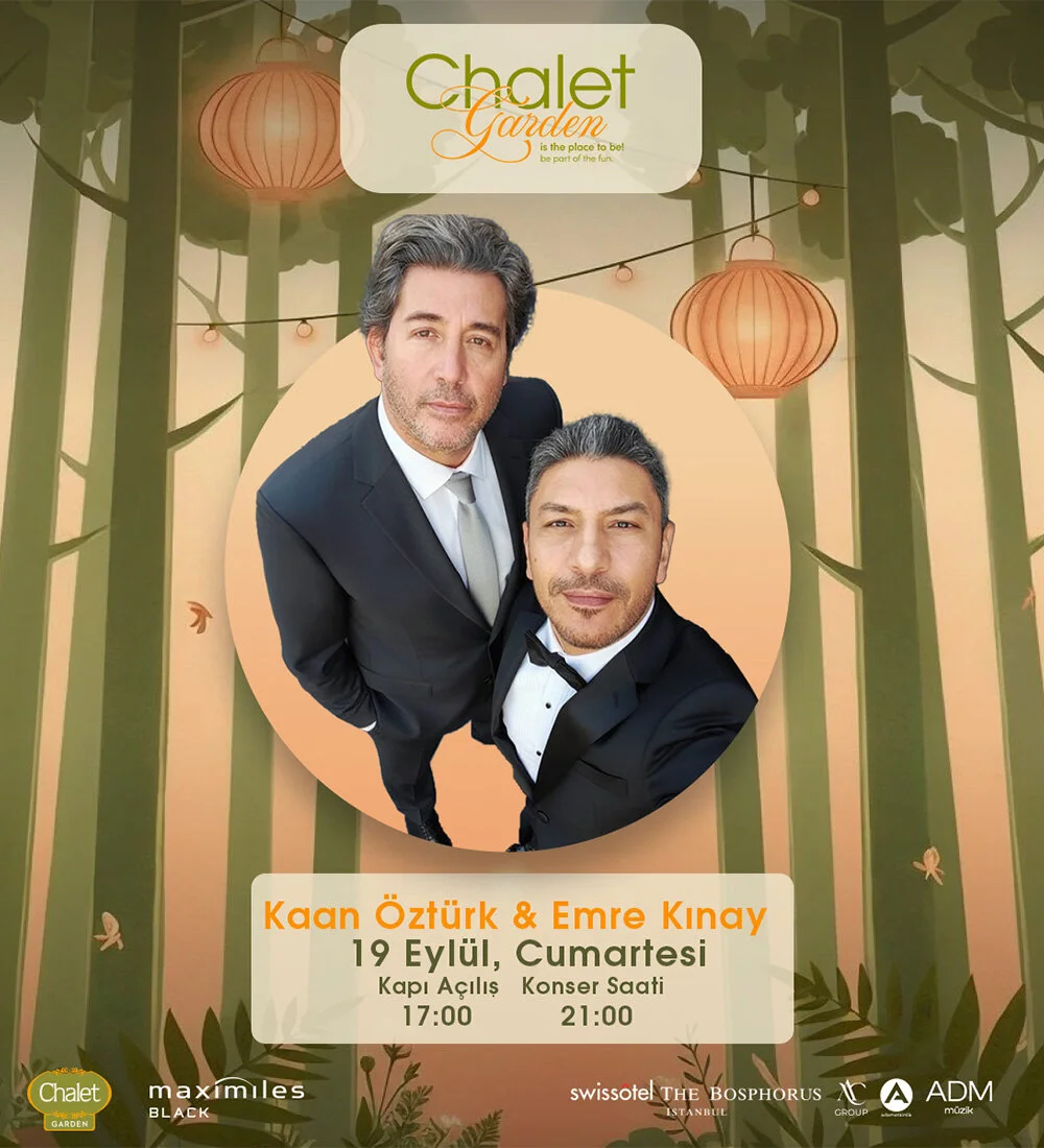 Swissotel The Bosphorus Chalet Garden'da gerçekleşecek olan Kaan Öztürk &amp; Emre Kınay etkinliği biletlerine %20 daha az öde.
