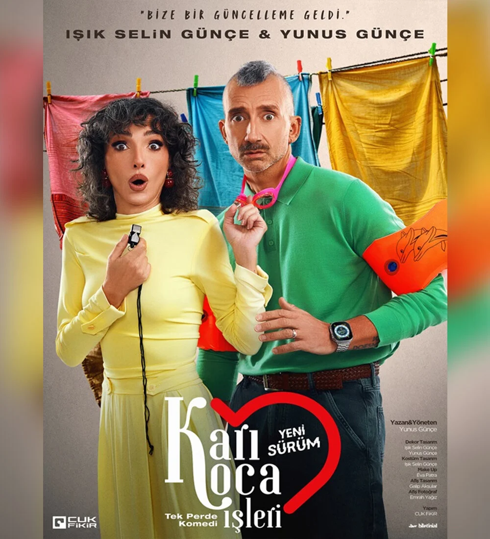 Çeşitli illerde gerçekleşecek olan Karı Koca İşleri / Yeni Sürüm Tiyatro Oyunu biletlerinde %20 daha az öde.