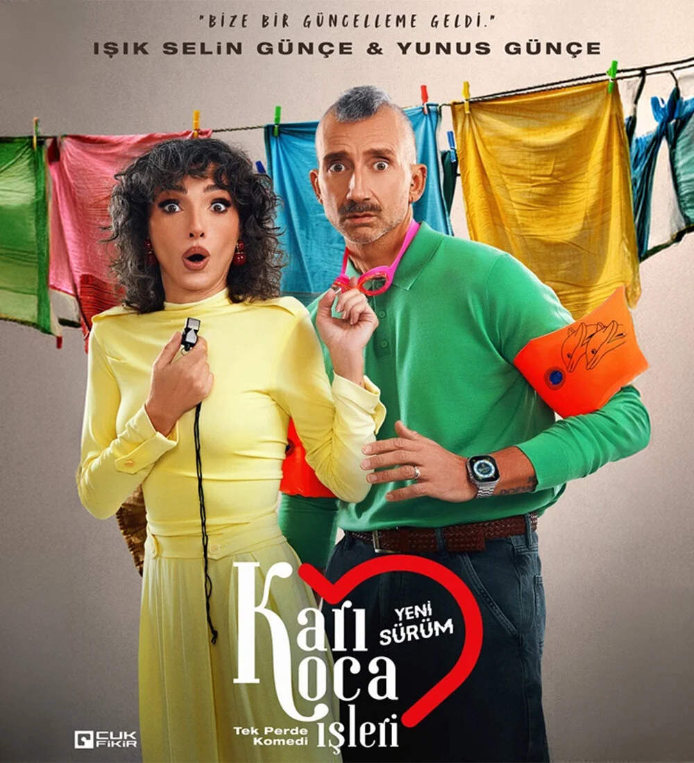 Çeşitli illerde gerçekleşecek olan Karı Koca İşleri / Yeni Sürüm tiyatro oyunu&nbsp;biletlerinde %20 daha az öde.