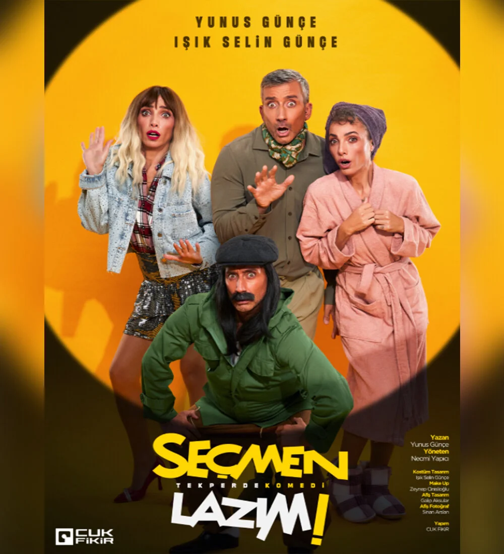 Çeşitli illerde gerçekleşecek olan Seçmen Lazım Tiyatro Oyunu biletlerinde %20 daha az öde.