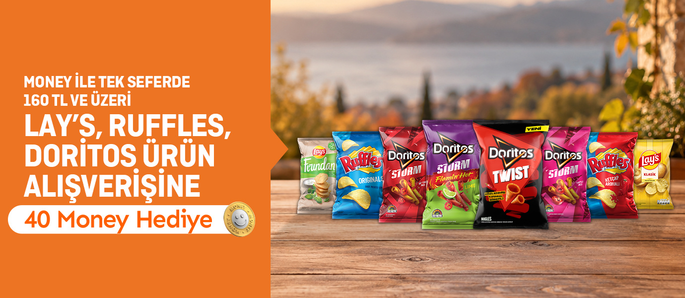 160 TL ve üzeri Cips Siparişine 40 Money