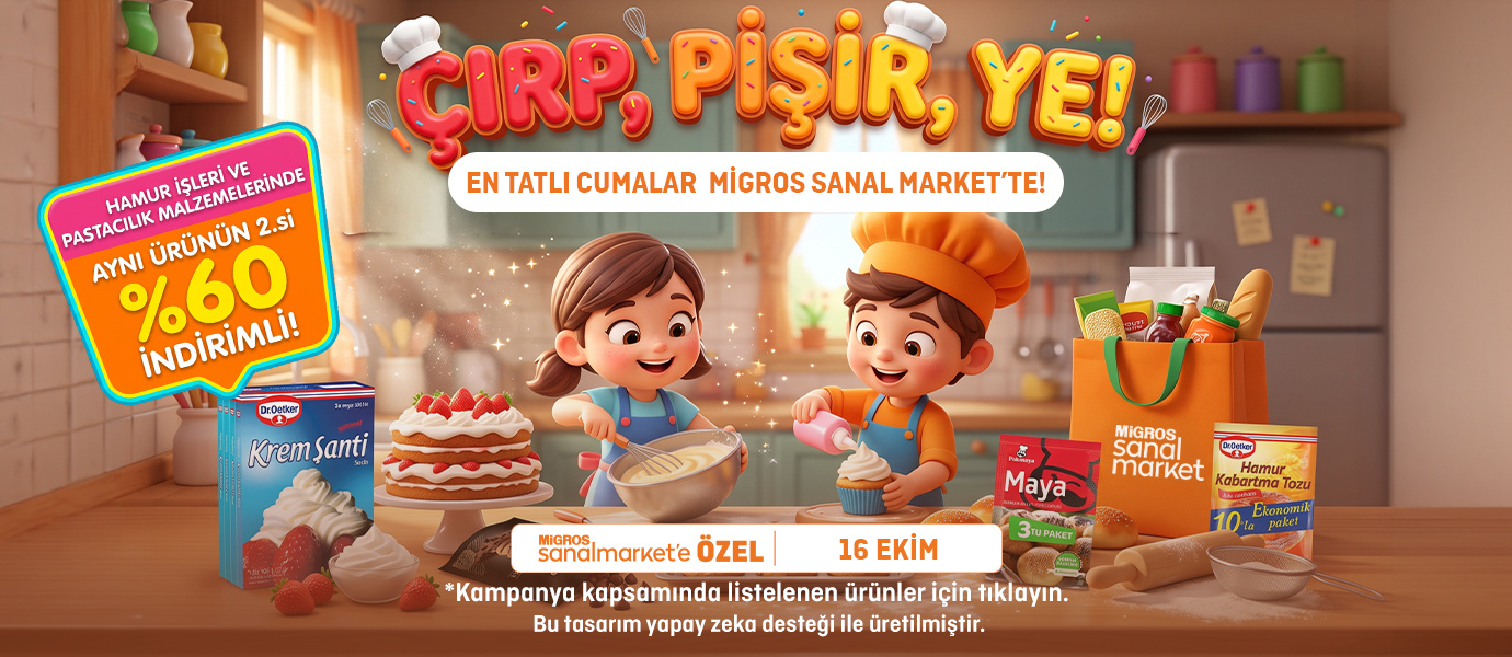 Hamur İşleri ve Pastacılık Malzemelerinde Aynı Ürünün 2.si %60 İndirimli