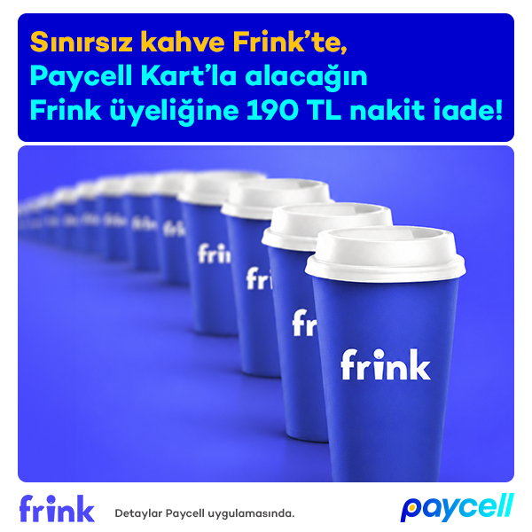 Frink üyeliğine 190 TL nakit iade