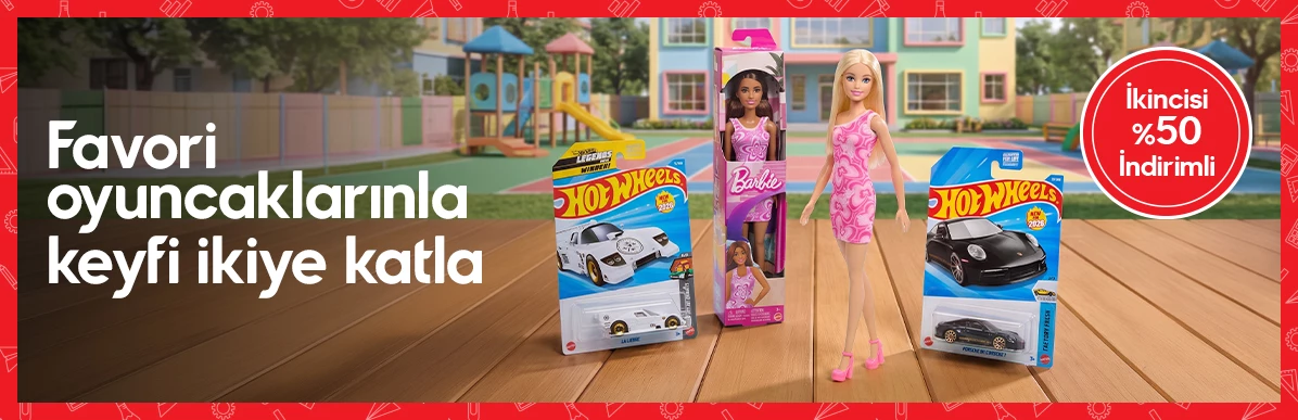Hot Wheels ve Barbie Çeşitlerinde İkincisi %50 İndirimli