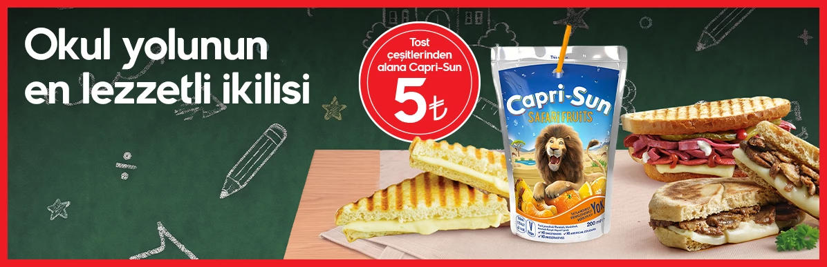 Mr.No Tost, Bazlama Alana Capri Sun 5 TL