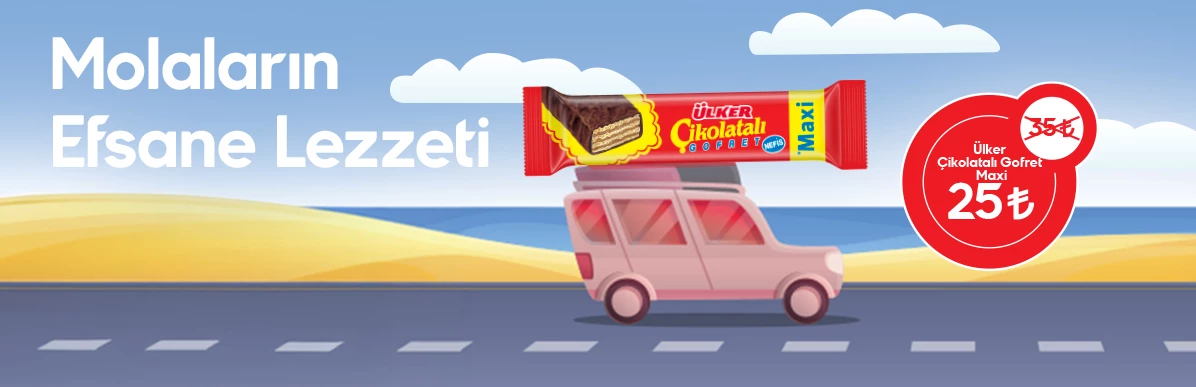 Ülker Çikolatalı Gofret Maxi 35 TL yerine 25 TL