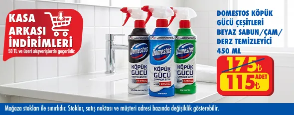 50 TL ve üzeri alışverişte 115.00 TL