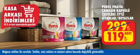 50 TL ve üzeri alışverişte 119.00 TL