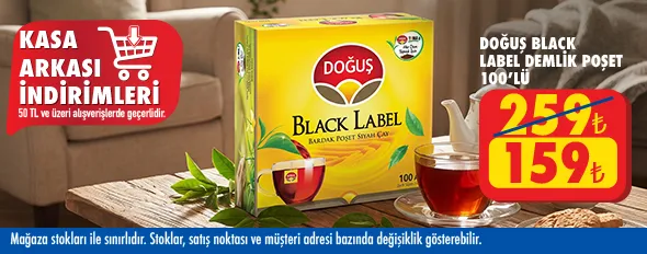 50 TL ve üzeri alışverişte 159.00 TL