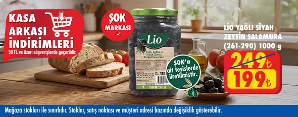 50 TL ve üzeri alışverişte 199.00 TL