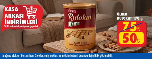 50 TL ve üzeri alışverişte 50.00 TL