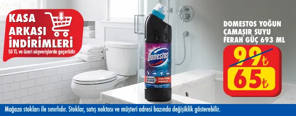 50 TL ve üzeri alışverişte 65.00 TL