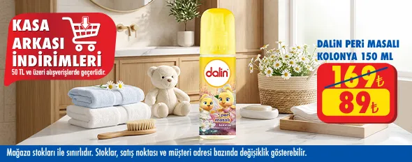 50 TL ve üzeri alışverişte 89.00 TL
