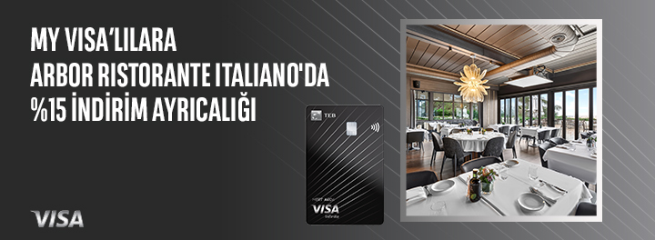 Arbor Ristorante Italiano'da %15 İndirim Ayrıcalığı | Türk Ekonomi Bankası