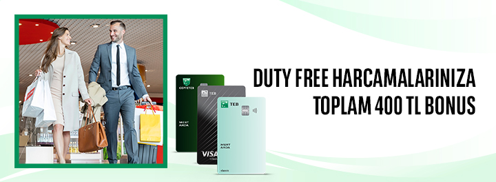 Duty Free Harcamalarınıza Toplam 400 TL Bonus