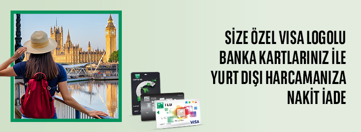 Visa Logolu Bireysel Kartlara Yurt Dışı Alışverişinde Toplam 150 TL İndirim | Türk Ekonomi Bankası