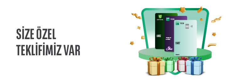 TEB'den Kredi Kartı Limitiniz Onaylandığında toplam 1.000 TL Bonus