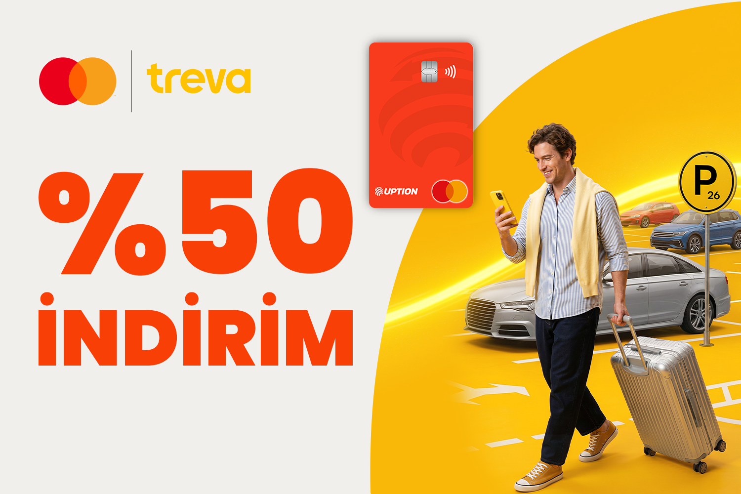UPTION Kart'ınla otopark ödemelerinde %50 indirim