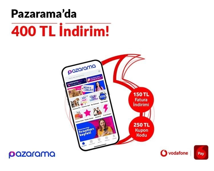 Pazarama'da 150 TL’ye kadar %50 indirim