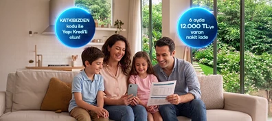 KATKIBIZDEN koduyla Yapı Kredi Mobil müşterisi olup BES hesabı açanlara özel aylık katkı payına göre 6 ayda 12.000 TL'ye varan nakit iade fırsatı