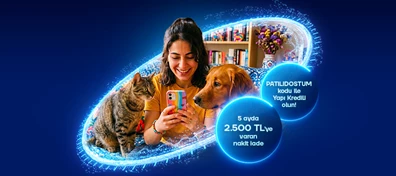 PATILIDOSTUM kodu ile Yapı Kredili olun,5 ay boyunca her ay 5000 TL ve üzeri petshop ve veteriner harcamalarınızda 500 TL nakit iade, 5 ayda toplam 2500 TL'ye varan nakit iade kazanın, masraflarınızı hafifletin