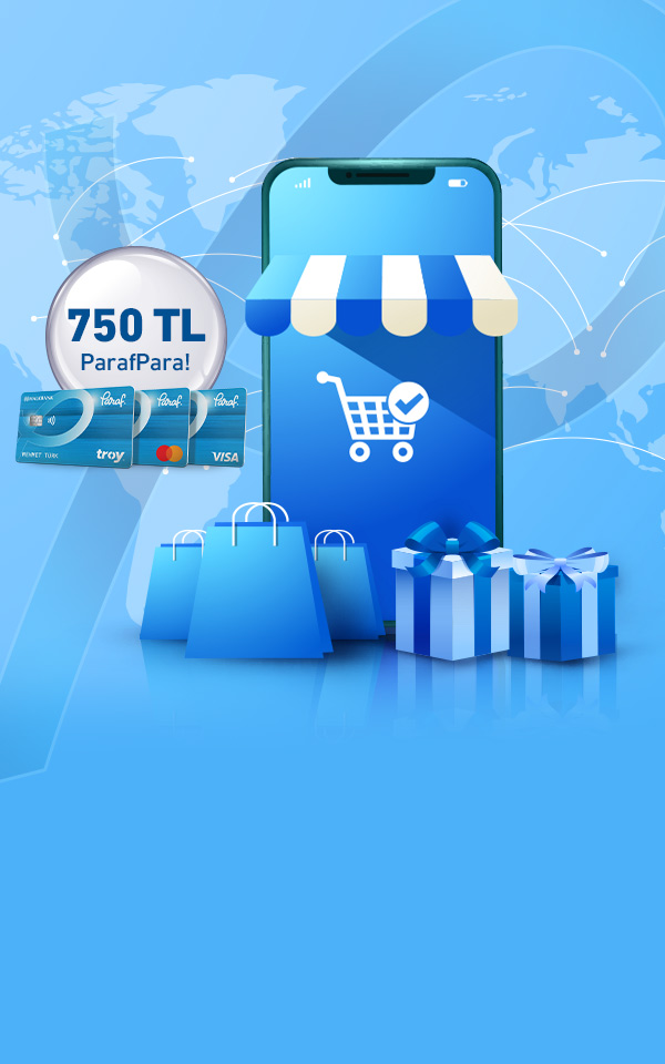 Yurt dışı online alışverişlerinize 750 TL ParafPara